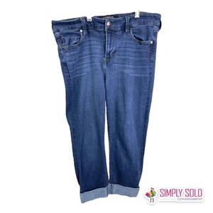Liverpool Los Angeles Women's US10 Denim Jeans The Crop Doheny Dark Wash Cotton - Picture 1 of 8