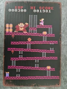 Donkey Kong Retro Blechschild Level 1 - Bild 1 von 1