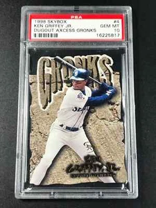 KEN GRIFFEY JR 1998 SKYBOX DUGOUT AXCESS #4 DIE CUT INSERT PSA 10 GEM MARINERS - Picture 1 of 6