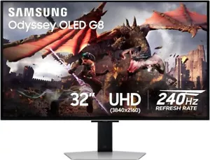 SAMSUNG 32” Odyssey QD-OLED G8 4K UHD Monitor - Picture 1 of 3