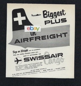 SWISSAIR GRÖSSTES PLUS IN LUFTFRACHT 1956 GRÖSSE ODER GEWICHTSANZEIGE - Bild 1 von 1