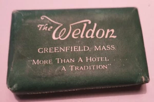 THE WELDON GREENFIELD MASS VINTAGE Mini Bar Soap COLONIAL HOTEL GARDNER MASS - Picture 1 of 2