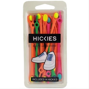 14 Hickies No Tie Lacing System Orange Yellow Laces Sneakers Shoes Kicks - Picture 1 of 8