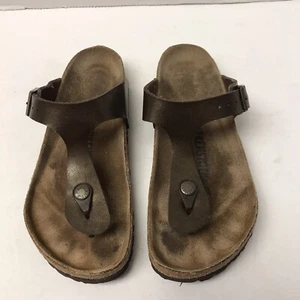 Birkenstock Zehenstegsandalen Gizeh braun Leder Damengröße 5,5-6 - Bild 1 von 6