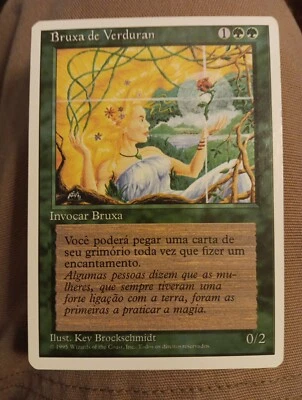 MTG Verduran Enchantress Spanish 4th Edition Rare, NM, Bruxa de Verduran - Image 1 of 4