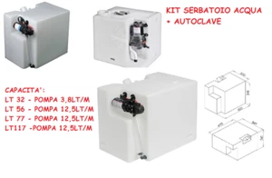 Serbatoio doccetta acqua con Autoclave incorporato automatico kit 12v 32lt 56lt - Foto 1 di 5