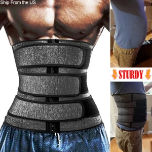 Men's Body Shaper Neoprene Sauna Sweat Workout Waist Trainer Trimmer Belt Corset