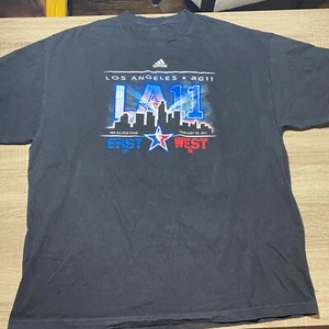 Adidas Mens Black Los Angeles 2011 NBA All Star Game T Shirt Size 2XL - Picture 1 of 5