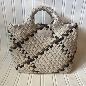 Parker & Hyde Woven Mini Tote Bag Tote Camel / Beige - Retails $125 - Picture 1 of 9