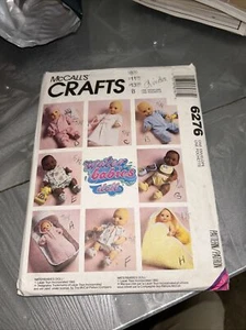 ** 1992 McCall's Craft Pattern - #6276 - Water Babies Doll Clothes 3 Sizes S M L - Picture 1 of 2