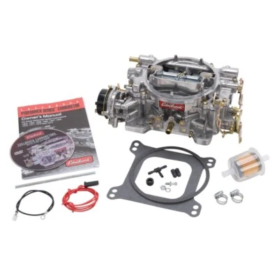 Carburador Edelbrock Performer Series 4 barriles 600 CFM estrangulador eléctrico satinado Foto 1 de 4