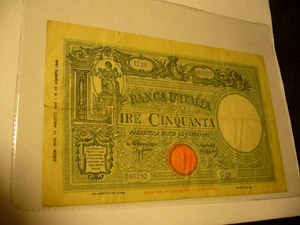 ITALY  BANCA D'ITALIA (BANK OF ITALY)  1943  500 LIRE BANKNOTE - Picture 1 of 2