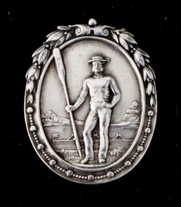 Silver Rowing Fob Medal Trophy. Hollingworth Lake Rowing Club, Manchester 1873 - Picture 1 of 6