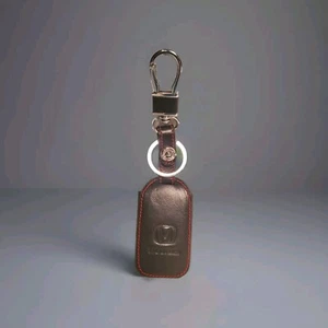 ☆HONDA☆ Leather Car Key Fob Case Cover For Accord Civic CR-V Pilot Ridgeline - Afbeelding 1 van 3