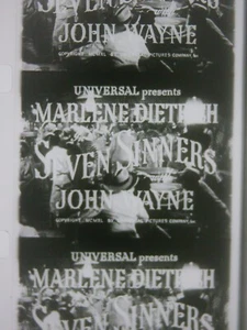 16MM B&W Film 1940 SEVEN SINNERS JOHN WAYNE MARLENE DIETRICH - Imagen 1 de 20