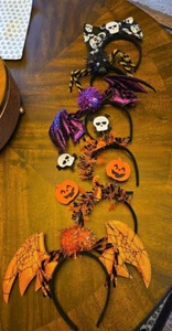 Lot of 6  Halloween Spooky Headbands Pumpkin Bat New Hair Accessory - Picture 1 of 8