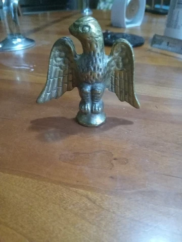Vintage Metal Brass American Eagle Flag Topper Finial B6s Cover