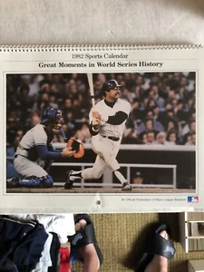 MLB 1982 Sports Calandar Great Moments In World Series History Reggie Jackson - Picture 1 of 6