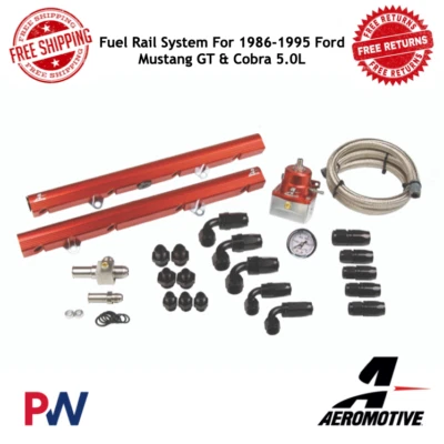 Sistema de riel de combustible para automotriz para Ford Mustang GT 1986-1995 y Cobra 5,0 L #14102 Foto 1 de 2