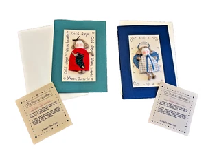 2 Friend to Friends Collection Greeting Cards with Doll to be Worn as Pin 1989 - Picture 1 of 8
