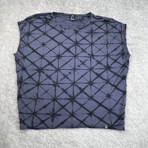 T-shirt rompighiaccio Merino Cool Lite taglio retro stampa blu donna media - Foto 1 di 7