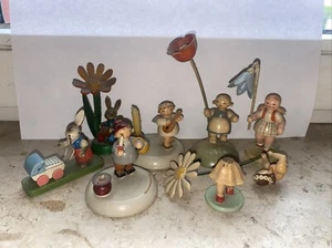 Sammlung Blumenkind Mädchen Miniatur Holz Figur Erzgebirge Engel Osterhase - Bild 1 von 6
