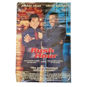 Rush Hour Video Store Movie Poster Jackie Chan Chris Tucker VTG One Sheet - Picture 1 of 7