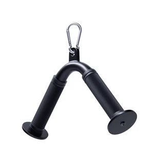 Tricep Press Down V Bar, Cable Machine Attachment Home Gym LAT Pulldown black - Picture 1 of 6