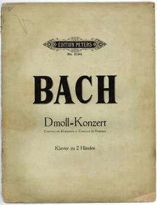 Germany, Vintage Score / Partition, Bach - Concert in D Minor (28 pages) - Picture 1 of 4