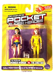 DC DIRECT POCKET HEROES Series 1 - Silver Age WONDER WOMAN vs. CHEETAH (Sealed) - Picture 1 of 4