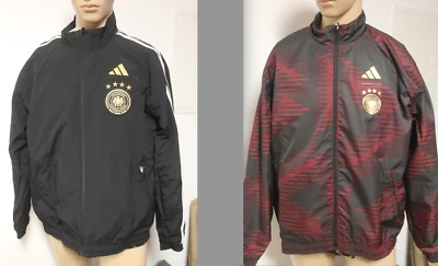 Adidas Alemania DFB Chaqueta Himno Reversible Negro Blanco Rojo Golf Tamaño M L - Imagen 1 de 4