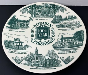 Targa commemorativa Auburn Maine centenario 1869-1969 10" 100° anno valle perduta - Foto 1 di 6