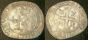 Charles VIII - dizain Karolus point 7ème Angers 1488 AD ! Dy#593 - Imagen 1 de 1