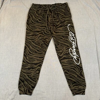 Pantalones deportivos Ed Hardy para hombre XL con gráficos de dragón polar estampado animal Y2K Jogger Foto 1 de 4