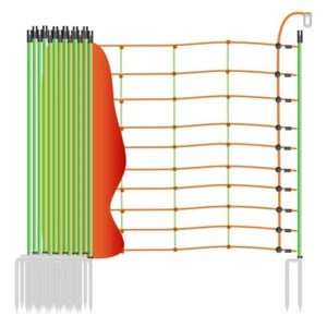25m Euronetz Schafnetz Schafzaun 106cm Elektrozaun Weidezaun Vertikalstreben NEU - Bild 1 von 2