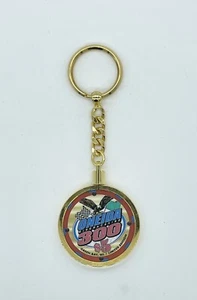Oneida Bingo & Casino 300 Limited Edition Racing Chip Gold Tone 5” Keychain - Picture 1 of 6