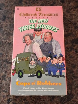 BRAND NEW New 3 Stooges Cops N' Robbers (VHS; 1987) RARE Sealed OOP Watermarks - Image 1 of 4