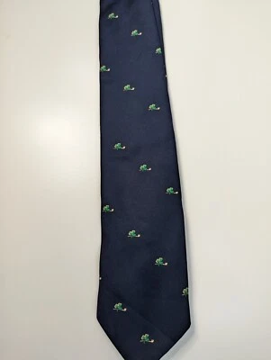 Gravata Wembley masculina gravata Wemlon azul ousado cachimbo de fumaça trevo vintage  - Imagem 1 de 4