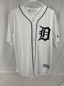 Majestic Detroit Tigers Official Cool Base Home White Blank MENS Size Small NEW - Picture 1 of 6