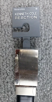 Cinturón Kenneth Cole Reaction Reversible Negro Marrón Talla 40 Nuevo Con Etiquetas Foto 1 de 4