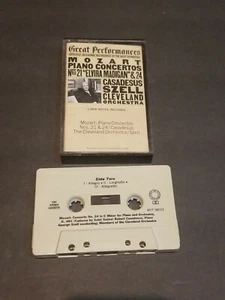 MOZART PIANO CONCERTO RARE 1983 ORIGINAL CASSETTE TAPE EXCELLENT CONDITION  - Picture 1 of 8