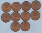 1953  Republic of India One Pice  UNC  10 Pices Horse copper coin