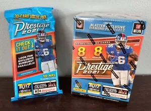 2021 Panini Prestige Football Blaster Box + Cello Pack Lot! Diamond Parallels! - Picture 1 of 6
