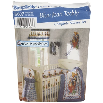 Vtg SIMPLICITY 5607 Daisy Kingdom Baby Nursery Teddy Sewing Pattern 2003 USA UC - Image 1 of 4