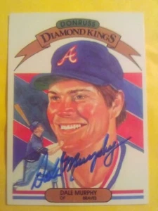1982 Donruss Diamond Kings #12 Dale Murphy In Person Signed Auto Autograph Card - Picture 1 of 3