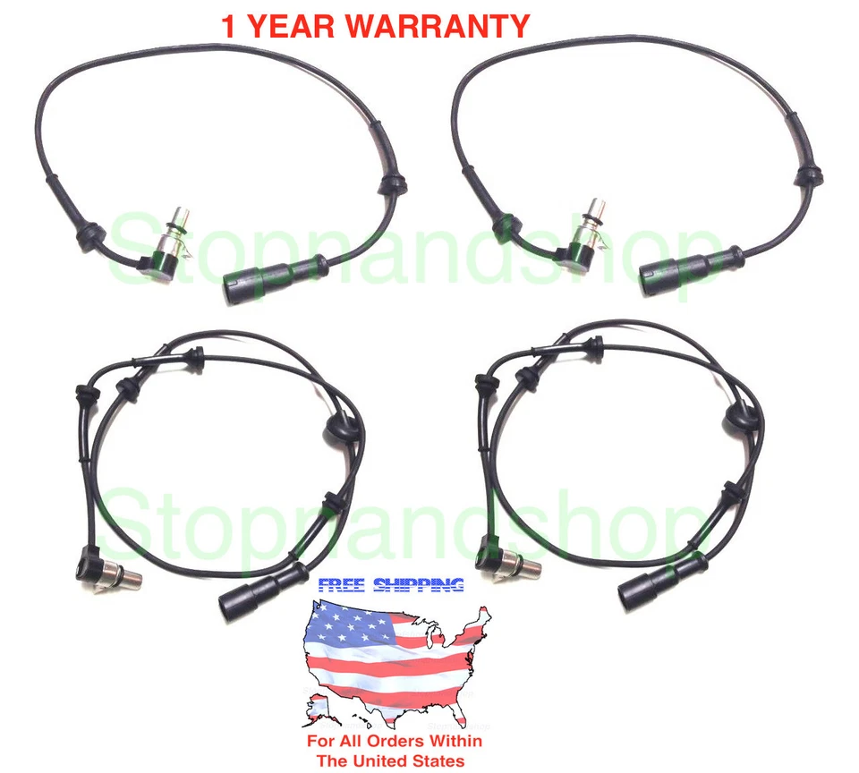 Nuevo juego de sensores ABS de velocidad de rueda delantera y trasera para Land Rover Discovery 1999-2004 Foto 1 de 1