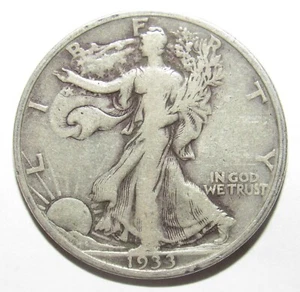 1933 S Walking Liberty Half Dollar ss/vz - Bild 1 von 2