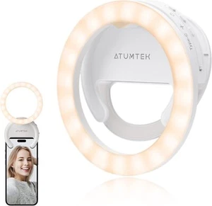 Aro de Luz LED para Móvil Anillo de Luz Selfie Recargable Clip-on 40 LED Luz de - Imagen 1 de 8