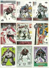 2001 01-02 UD UPPER-DECK HONOR ROLL ALL TIME TEAM BASE AVALANCHE PATRICK ROY #6