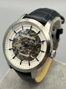 Orologio Automatico uomo Aviatore sub 100M Acciaio Pelle Skeleton Fondello Vista - Foto 1 di 20